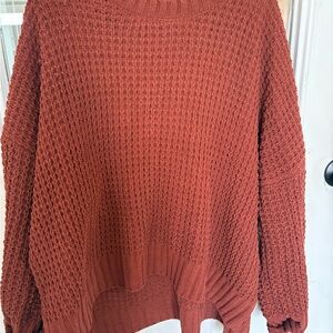 & Other Stories Brick Red Crew Neck Sweater